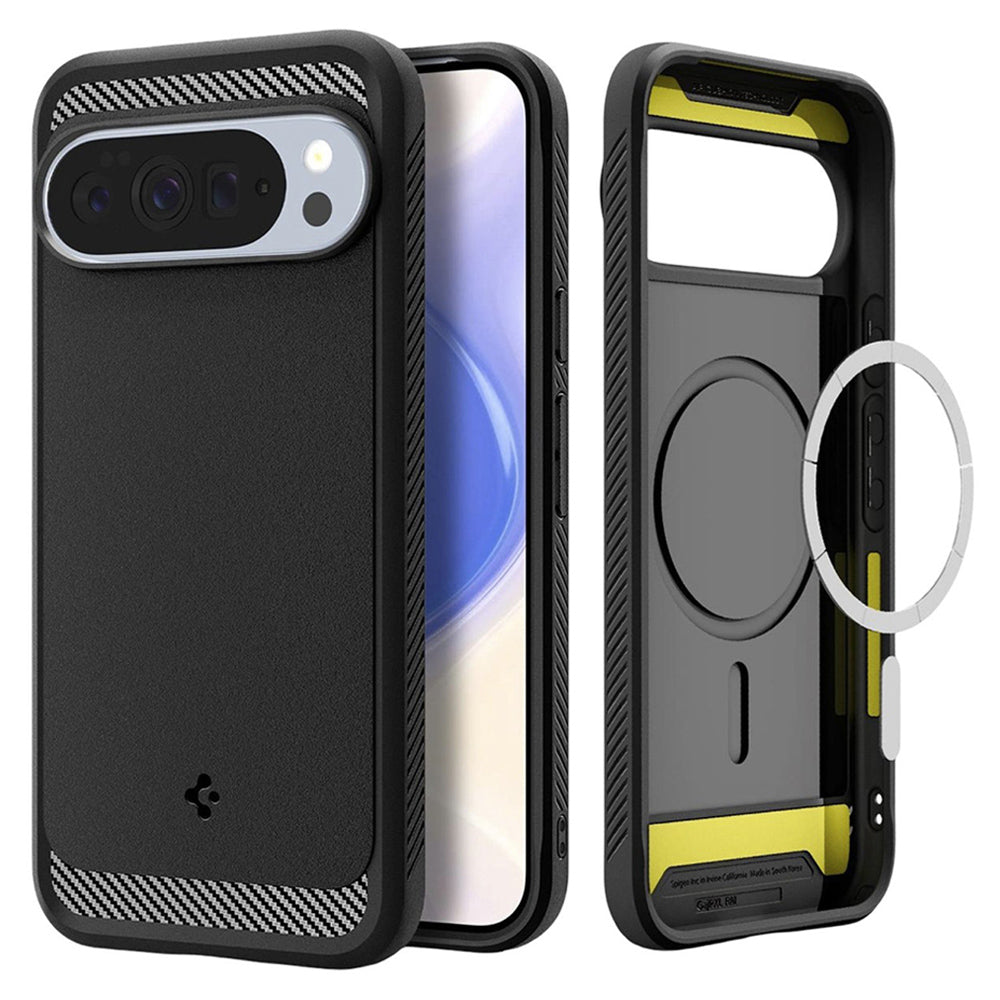 Capa MagSafe para Google Pixel 10 Pro XL, Spigen, Rugged Armor, Preta Mate ACS09721