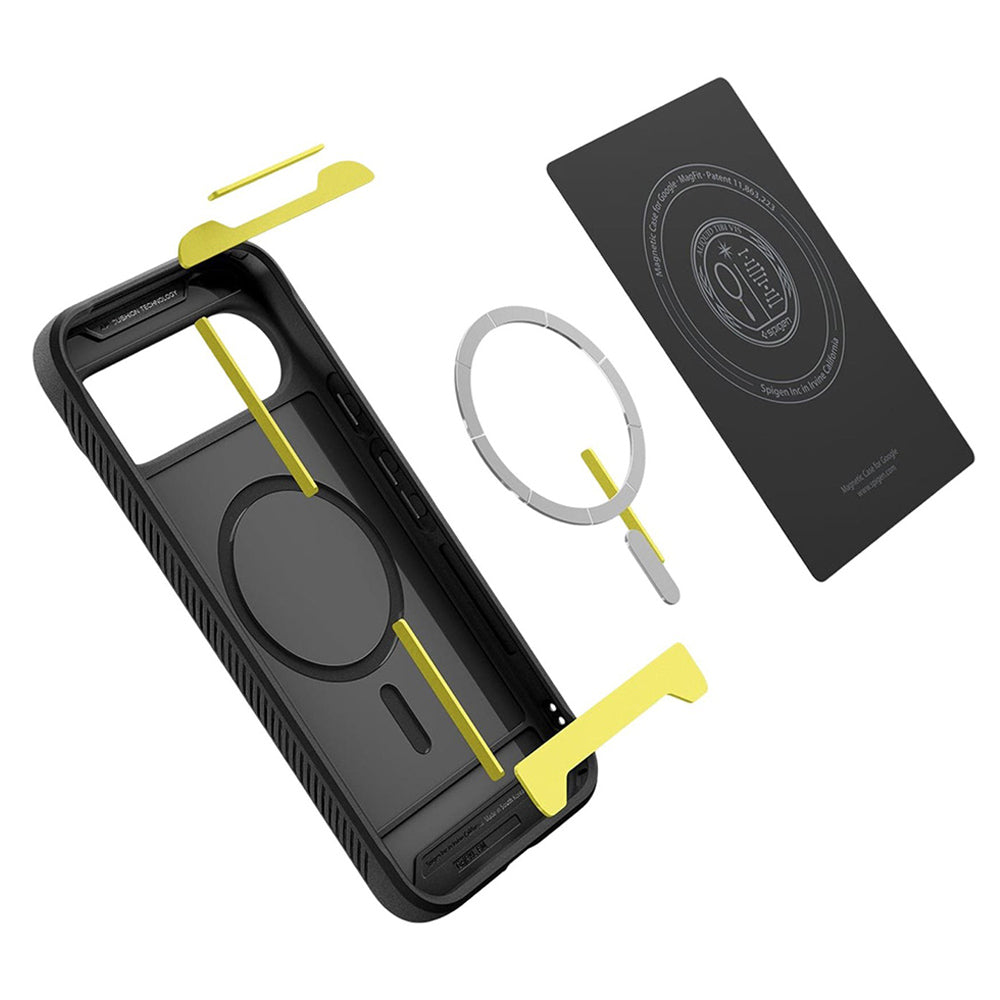 Capa MagSafe para Google Pixel 10 Pro XL, Spigen, Rugged Armor, Preta Mate ACS09721
