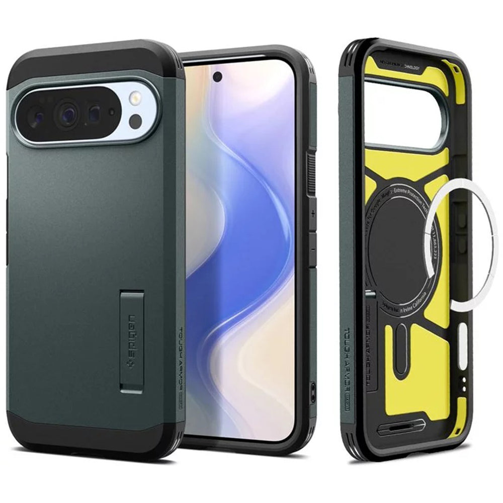 Capa MagSafe para Google Pixel 10 Pro XL, Spigen, Tough Armor, Verde ACS09730