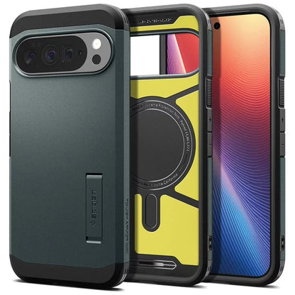 Capa MagSafe para Google Pixel 10 Pro XL, Spigen, Tough Armor, Verde ACS09730