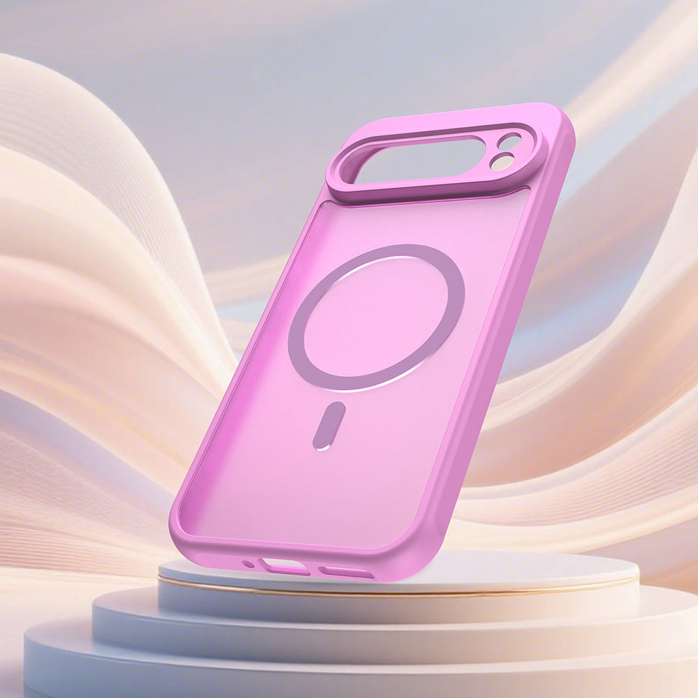 Capa MagSafe para Google Pixel 10 Pro XL, Techsuit, HaloFrost II, Rosa