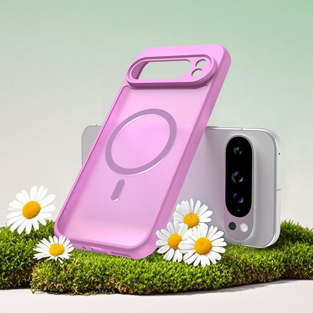 Capa MagSafe para Google Pixel 10 Pro XL, Techsuit, HaloFrost II, Rosa