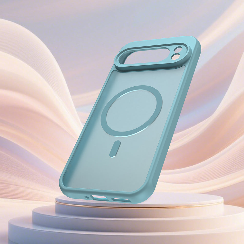 Capa MagSafe para Google Pixel 10 Pro XL, Techsuit, HaloFrost II, Verde Claro