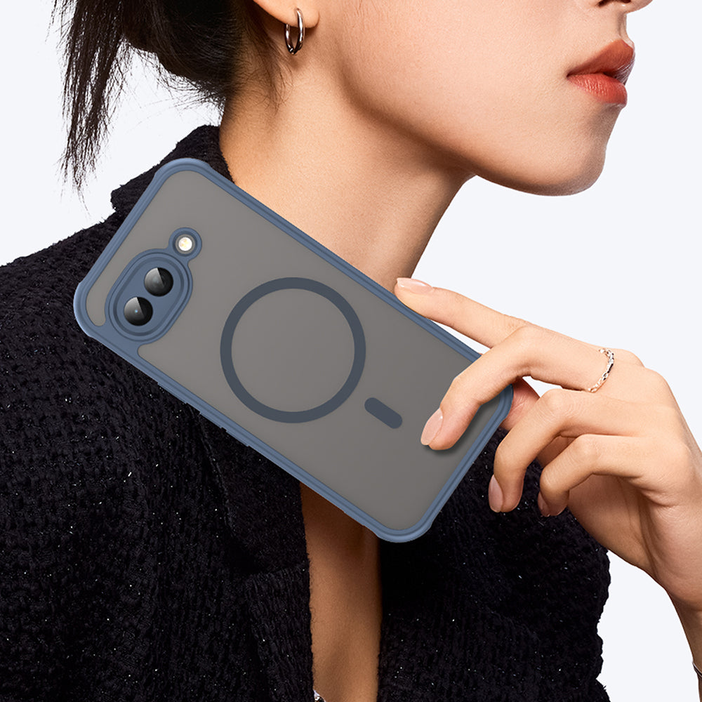 MagSafe Case for Google Pixel 10a, Techsuit, HaloFrost II, Navy Blue