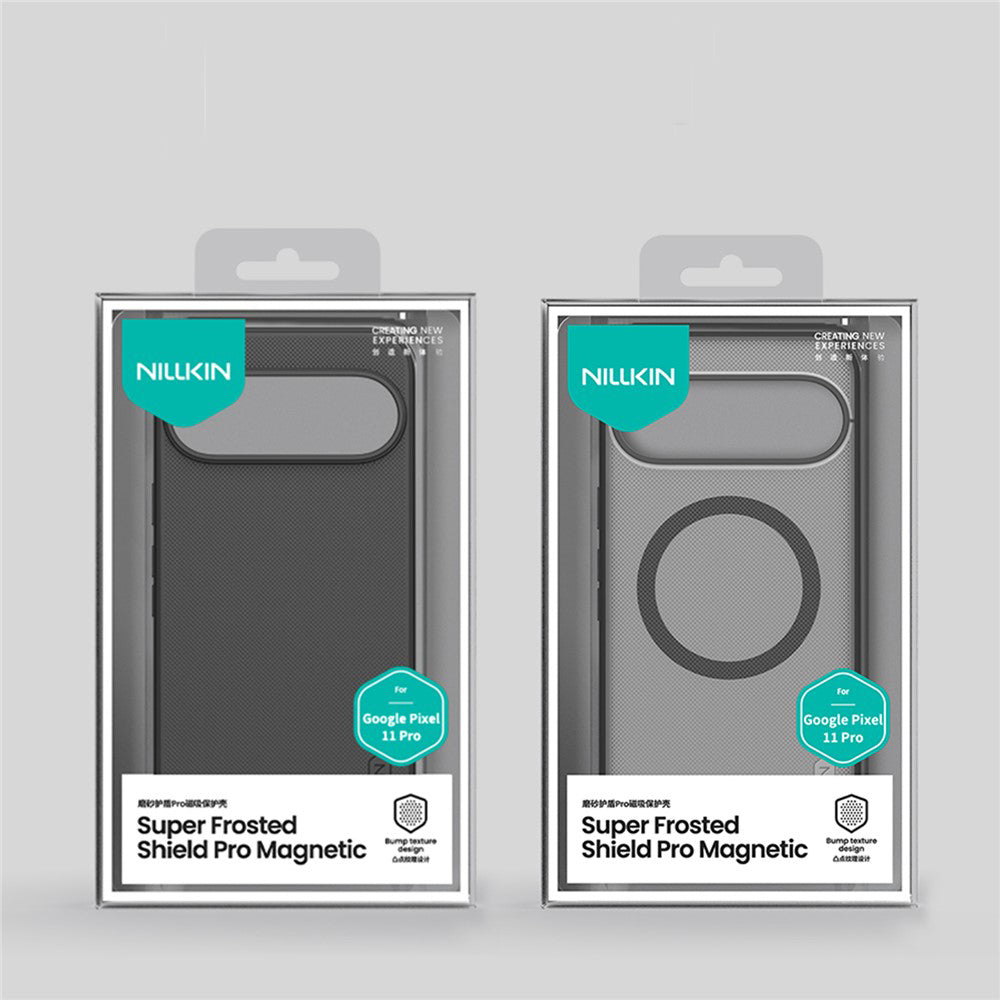 Capa MagSafe para Google Pixel 11 Pro, Nillkin, Super Shield Pro, Preta Transparente Acetinada