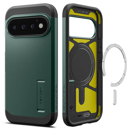 Capa MagSafe para Google Pixel 11 Pro, Spigen, Tough Armor, Verde ACS11859