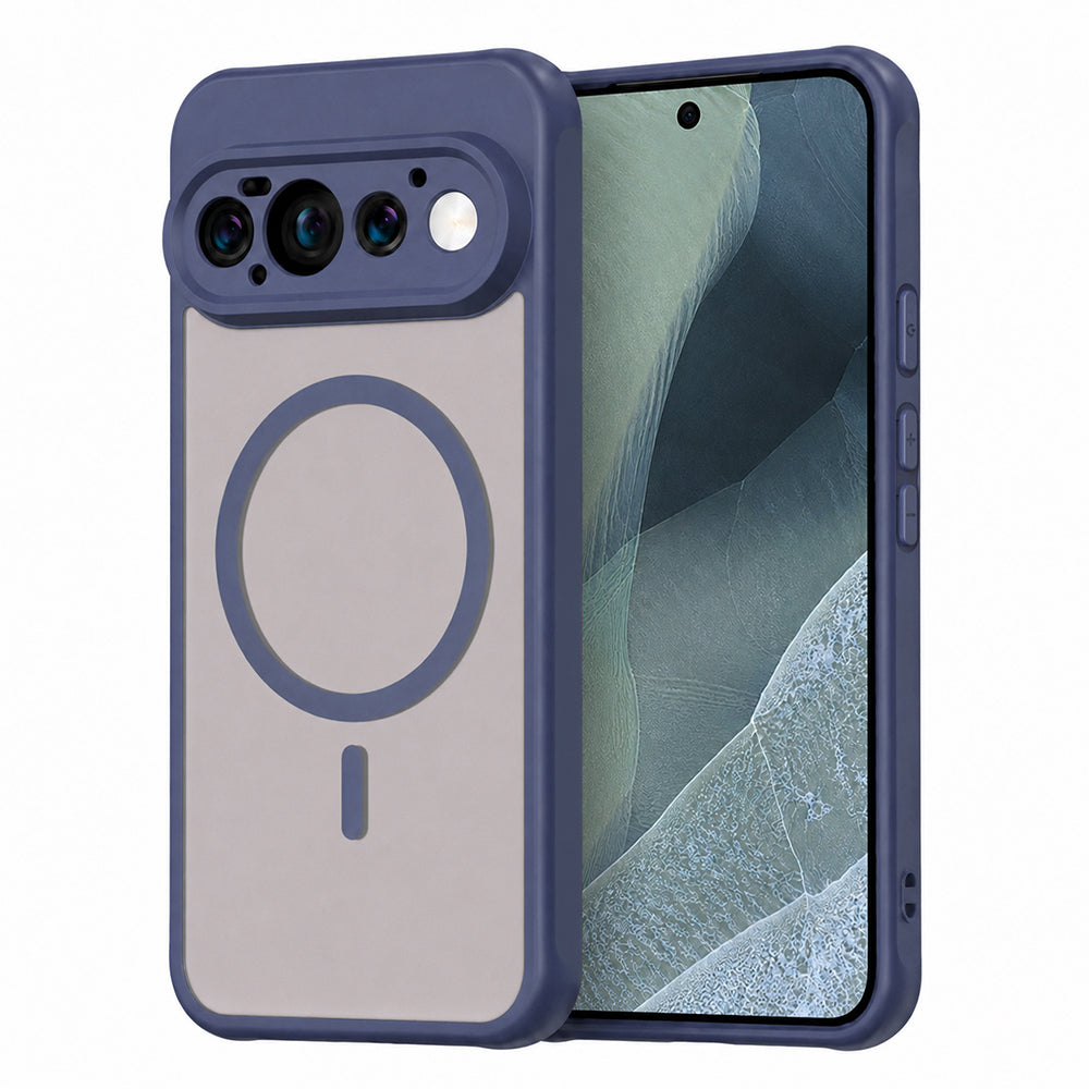 Capa MagSafe para Google Pixel 11 Pro, Techsuit, HaloFrost II, Azul Marinho