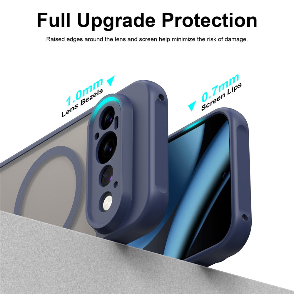 Capa MagSafe para Google Pixel 11 Pro, Techsuit, HaloFrost II, Azul Marinho
