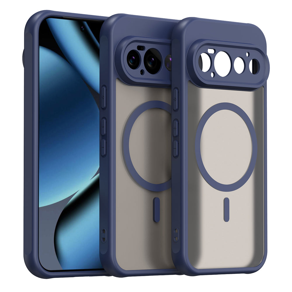 Capa MagSafe para Google Pixel 11 Pro, Techsuit, HaloFrost II, Azul Marinho