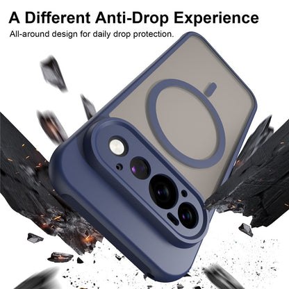 Capa MagSafe para Google Pixel 11 Pro, Techsuit, HaloFrost II, Azul Marinho