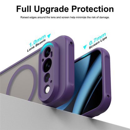 Capa MagSafe para Google Pixel 11 Pro, Techsuit, HaloFrost II, Roxo