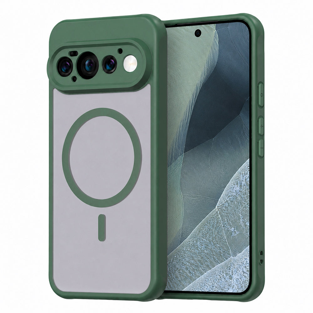 Capa MagSafe para Google Pixel 11 Pro, Techsuit, HaloFrost II, Verde