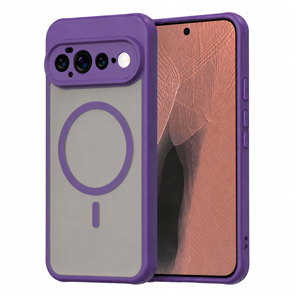 Capa MagSafe para Google Pixel 11 Pro XL, Techsuit, HaloFrost II, Roxo