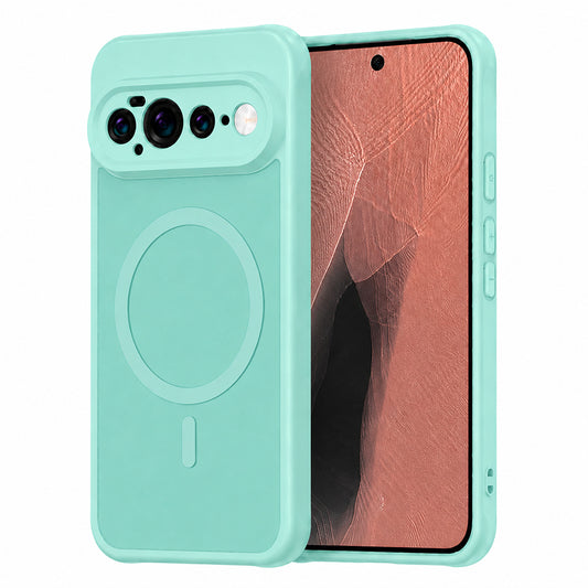 Capa MagSafe para Google Pixel 11 Pro XL, Techsuit, HaloFrost II, Verde Claro