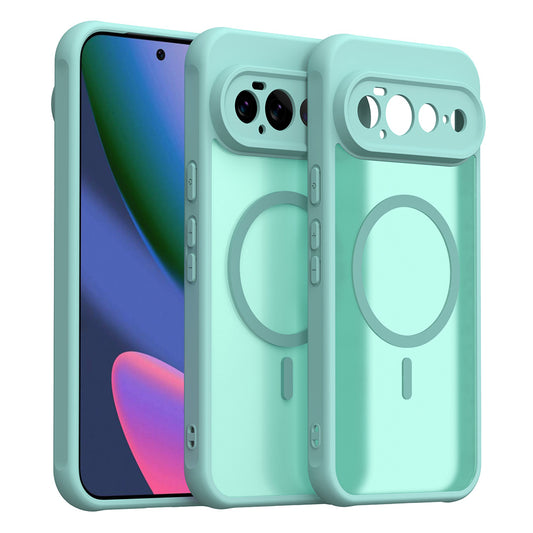 Capa MagSafe para Google Pixel 11 Pro XL, Techsuit, HaloFrost II, Verde Claro
