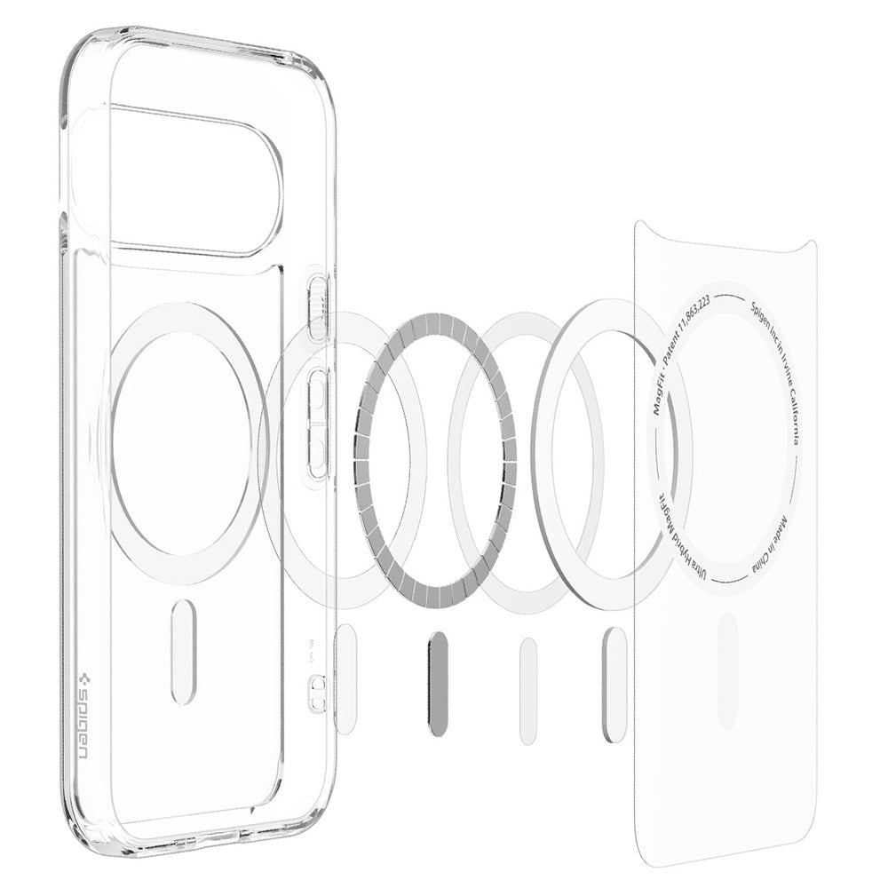 Capa MagSafe para Google Pixel 11, Spigen, Ultra Hybrid, Transparente Branca ACS11441