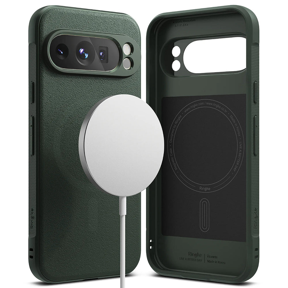 Capa MagSafe para Google Pixel 9 Pro, Ringke, Ônix, Verde Escuro