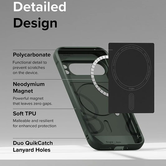 Capa MagSafe para Google Pixel 9 Pro, Ringke, Ônix, Verde Escuro