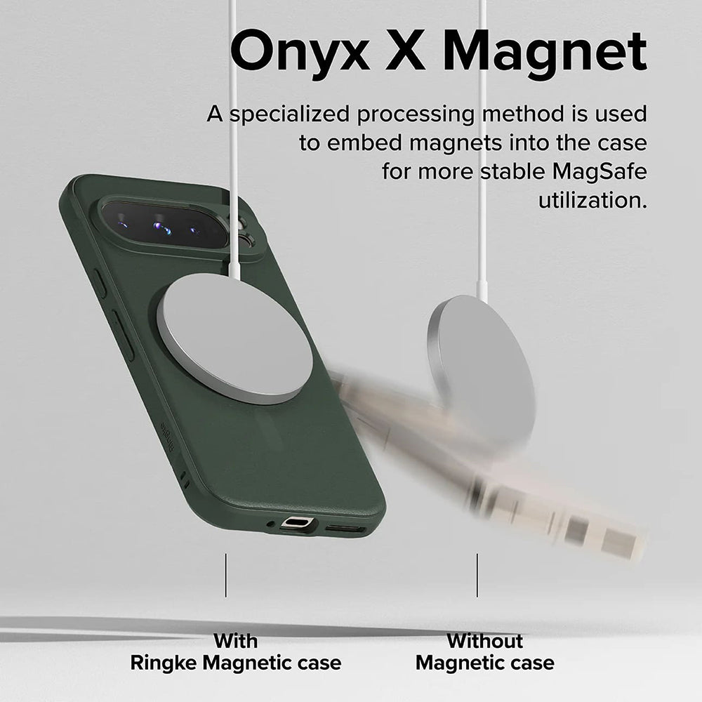 Capa MagSafe para Google Pixel 9 Pro, Ringke, Ônix, Verde Escuro