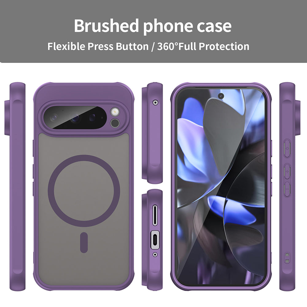 Capa MagSafe para Google Pixel 9 Pro, Techsuit, HaloFrost II, Roxo
