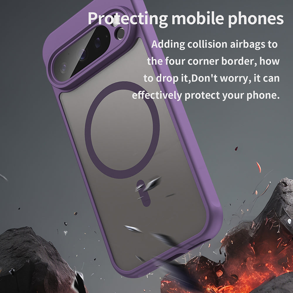 Capa MagSafe para Google Pixel 9 Pro, Techsuit, HaloFrost II, Roxo