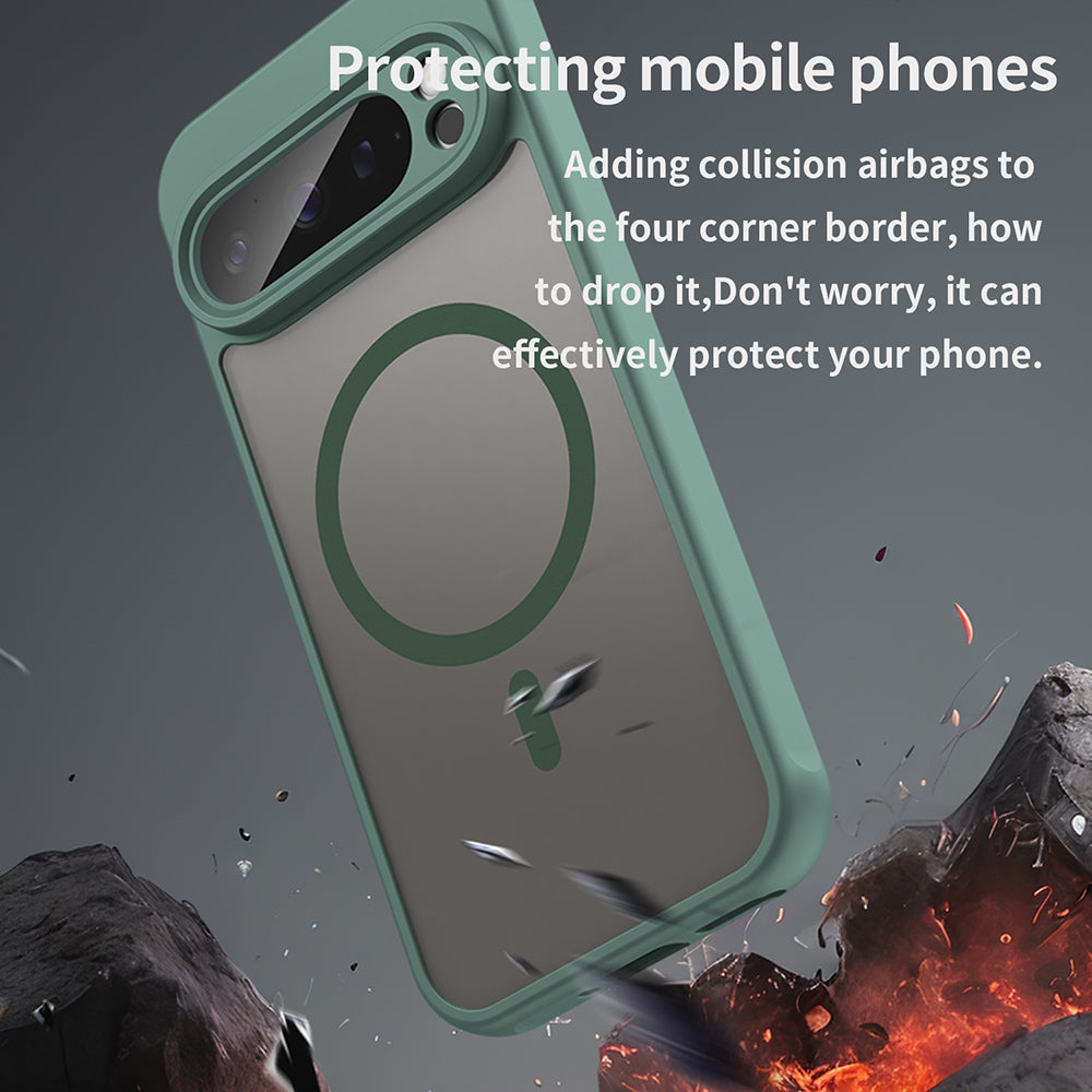 Capa MagSafe para Google Pixel 9 Pro, Techsuit, HaloFrost II, Verde