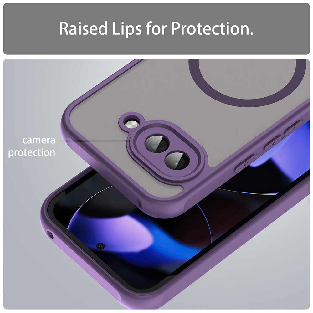 Capa MagSafe para Google Pixel 9a, Techsuit, HaloFrost II, Roxo