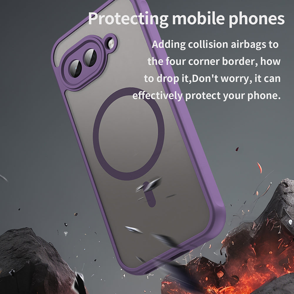 Capa MagSafe para Google Pixel 9a, Techsuit, HaloFrost II, Roxo