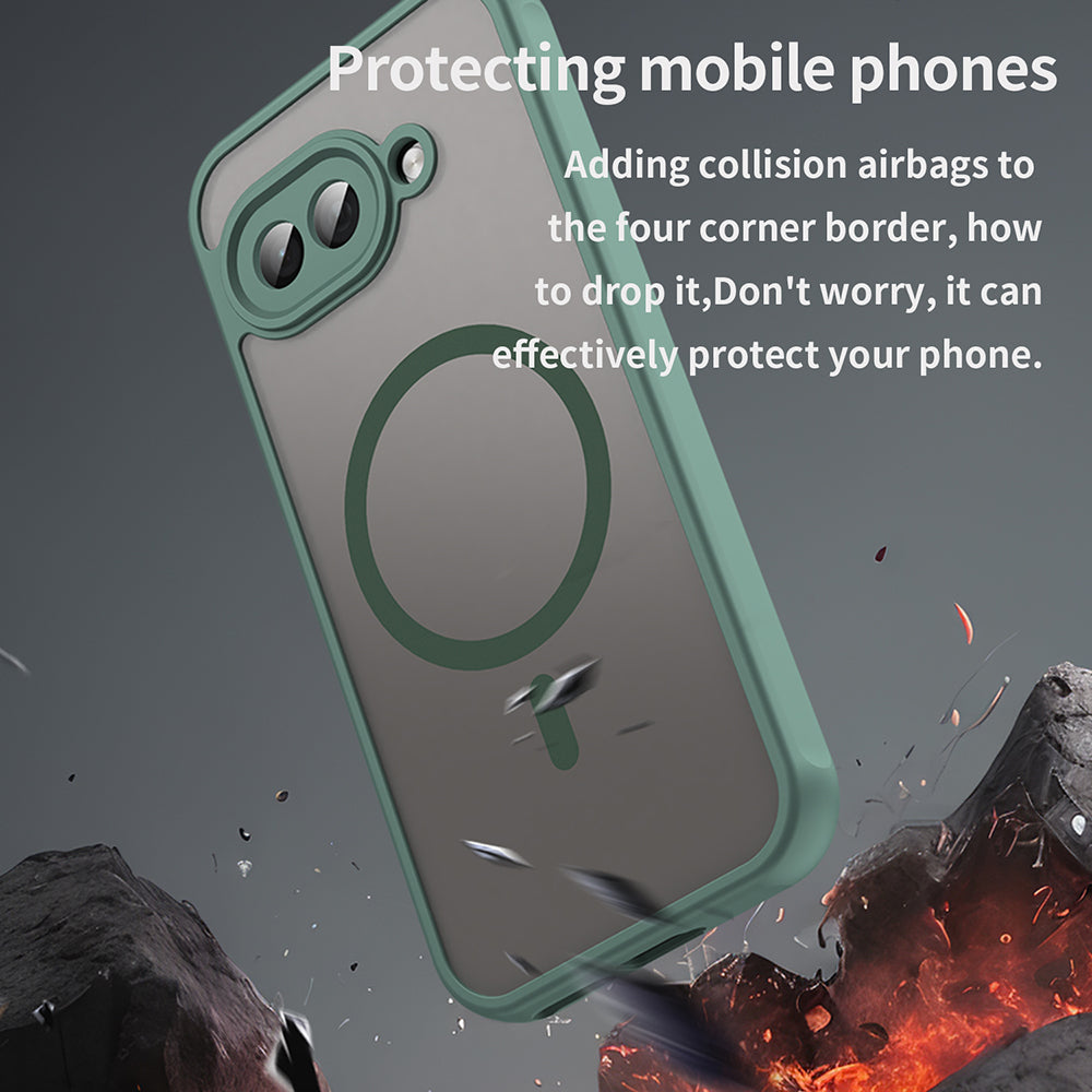 Capa MagSafe para Google Pixel 9a, Techsuit, HaloFrost II, Verde