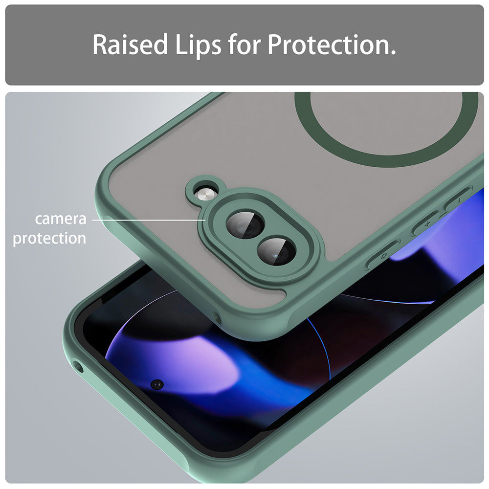 Capa MagSafe para Google Pixel 9a, Techsuit, HaloFrost II, Verde