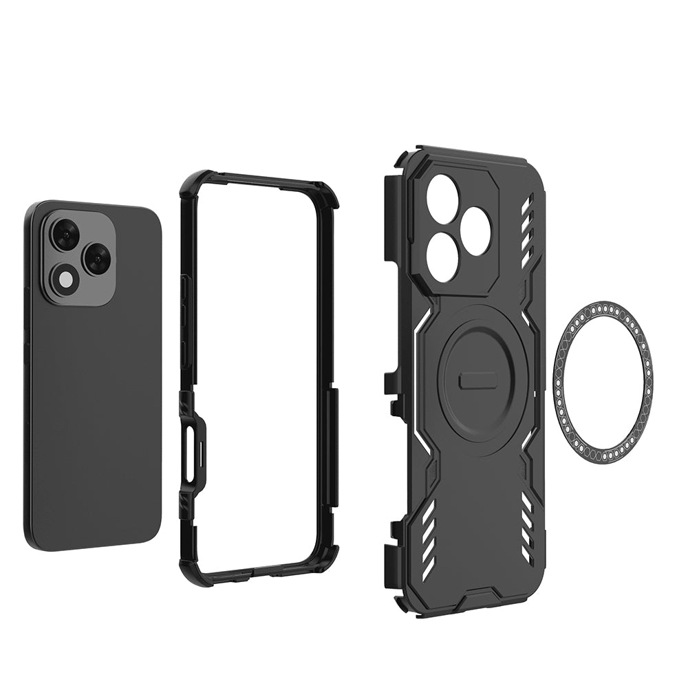 Capa MagSafe para Honor 400 Lite, Techsuit, ArmorMag, Preta