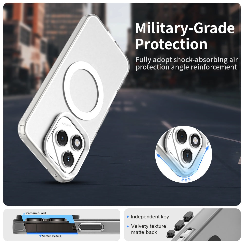Capa MagSafe para Honor 400 Lite, Techsuit, CandyCase, Branca