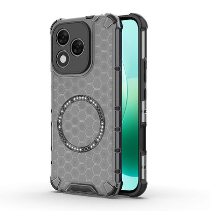 Capa MagSafe para Honor 400 Lite, Techsuit, HoneyComb Shield, Preta