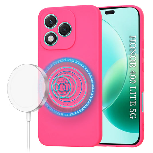 Capa MagSafe para Honor 400 Lite, Techsuit, SoftFlex, Rosa Escuro