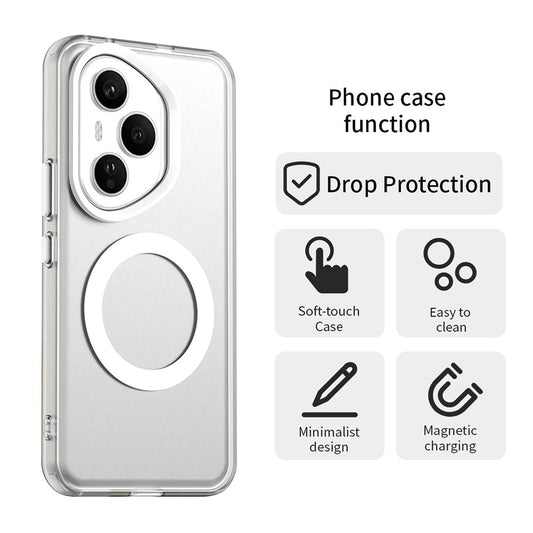 Capa MagSafe para Honor 400 Pro, Techsuit, CandyCase, Branca