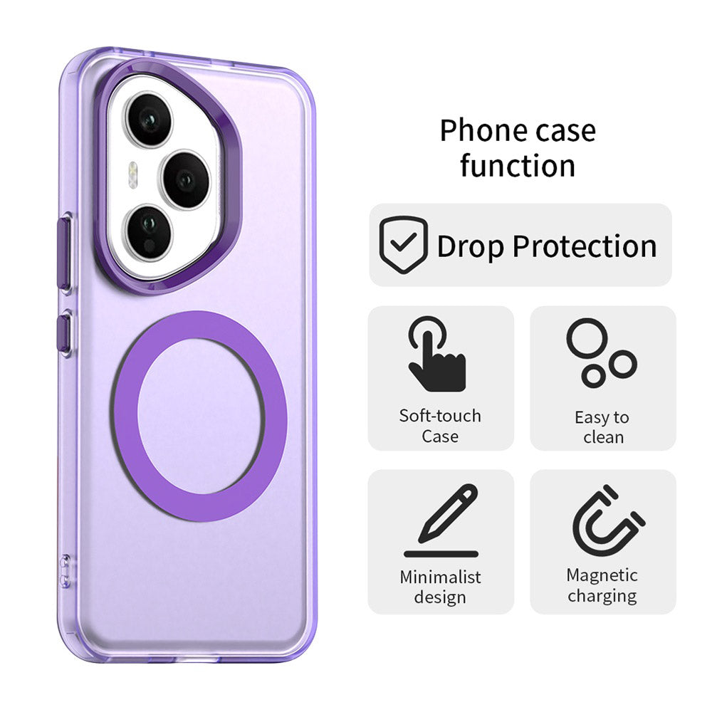Capa MagSafe para Honor 400 Pro, Techsuit, CandyCase, Roxo