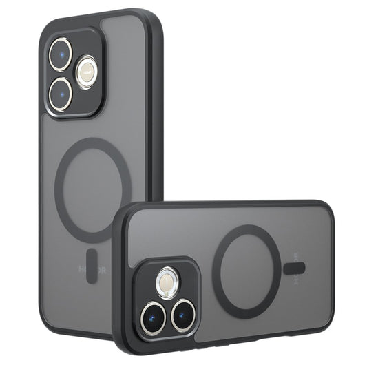 Capa MagSafe para Honor 600 Lite, Techsuit, PureFrost, Preta Fosca Satinada