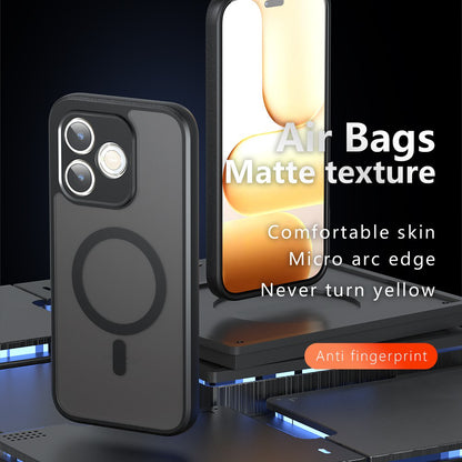Capa MagSafe para Honor 600 Lite, Techsuit, PureFrost, Preta Fosca Satinada