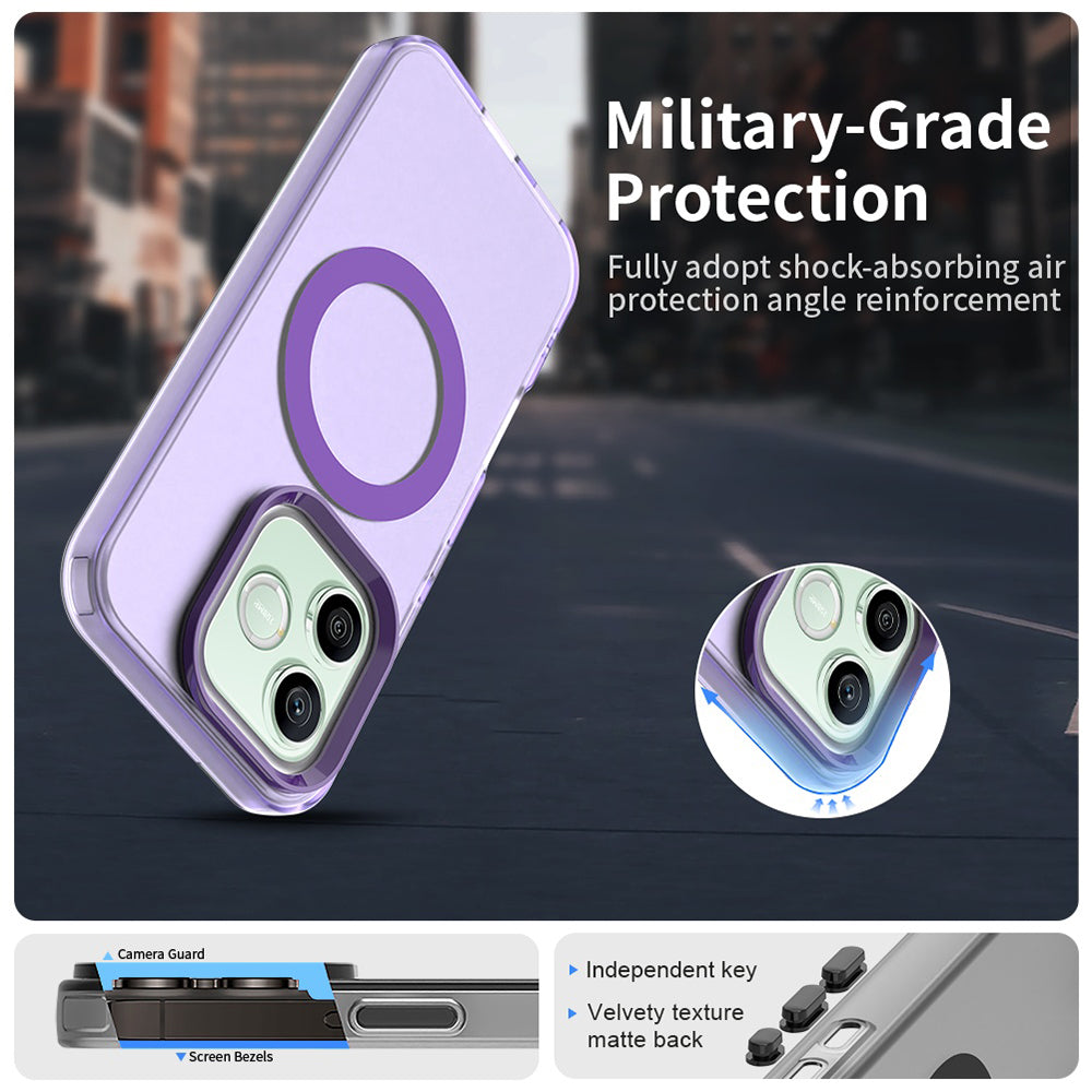 Capa MagSafe para Honor 600 Pro / 600, Techsuit, CandyCase, Roxo