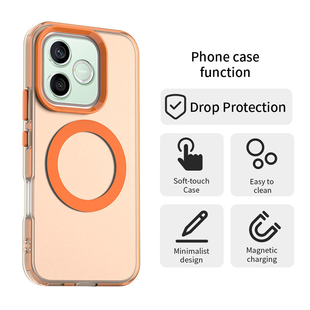 Capa MagSafe para Honor 600 Pro / 600, Techsuit, CandyCase, Laranja