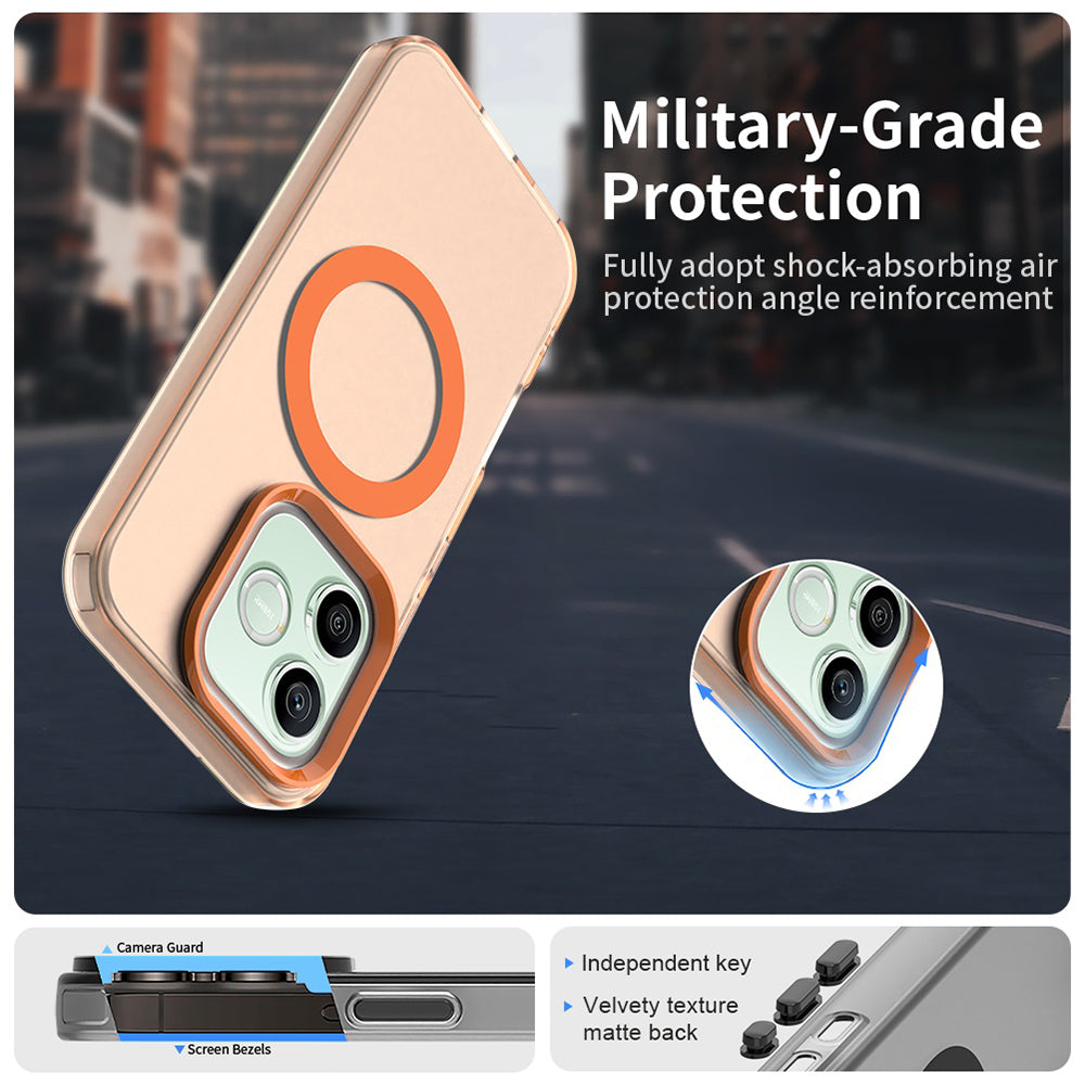 Capa MagSafe para Honor 600 Pro / 600, Techsuit, CandyCase, Laranja