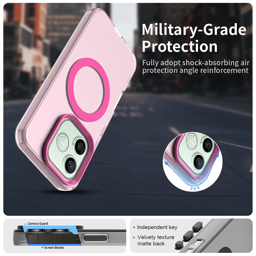 Capa MagSafe para Honor 600 Pro / 600, Techsuit, CandyCase, Rosa