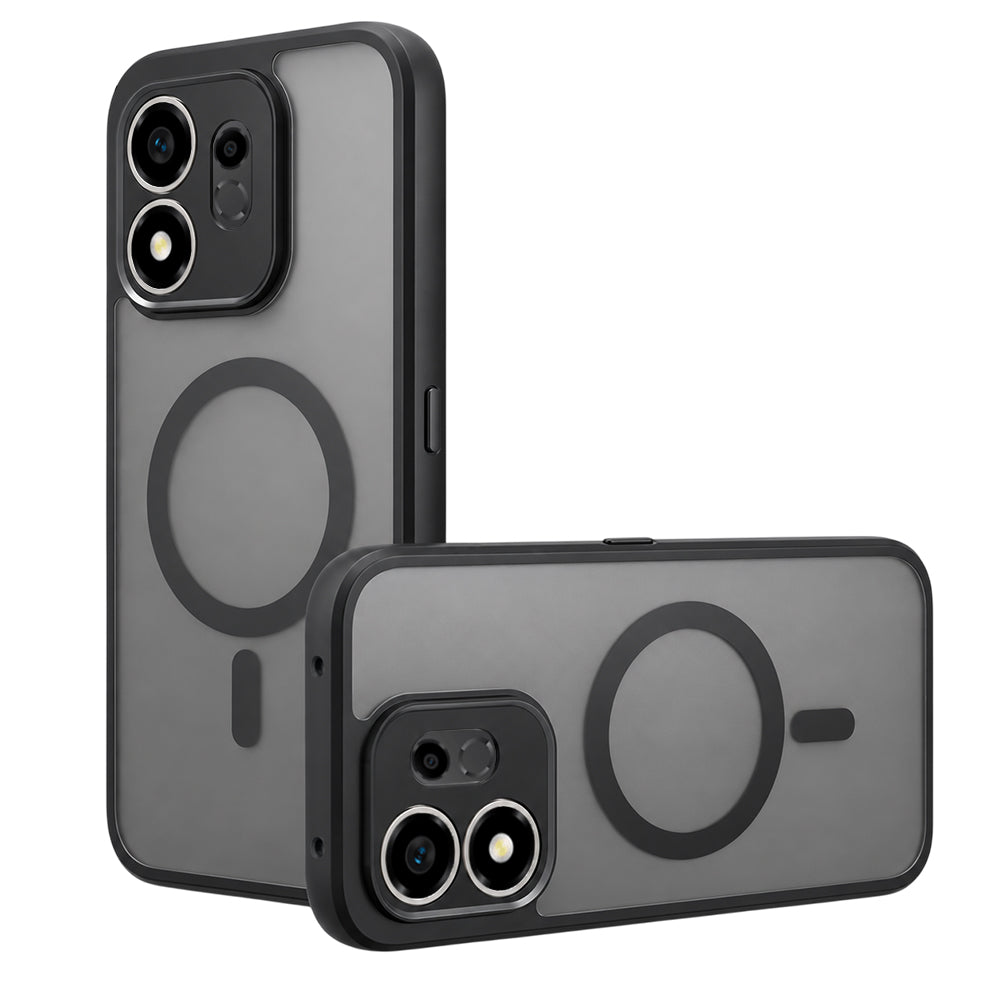 Capa MagSafe para Honor 600 Smart, Techsuit, PureFrost, Preto Satinado