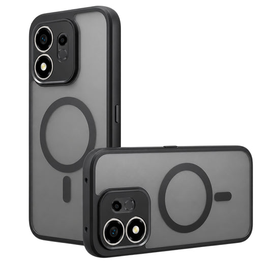 Capa MagSafe para Honor 600 Smart, Techsuit, PureFrost, Preto Satinado