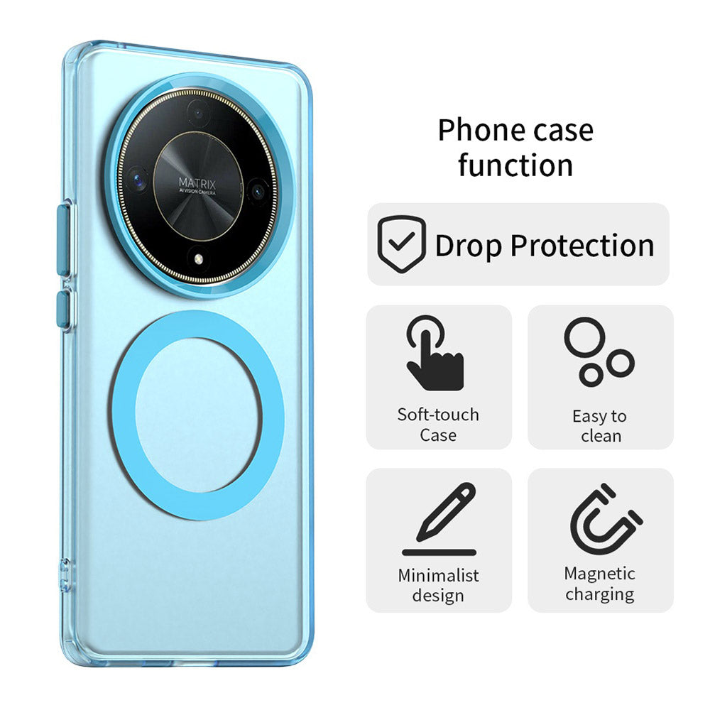 MagSafe Case for Honor Magic6 Lite, Techsuit, CandyCase, Blue