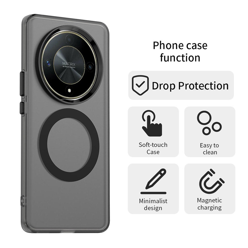 MagSafe Case for Honor Magic6 Lite, Techsuit, CandyCase, Black
