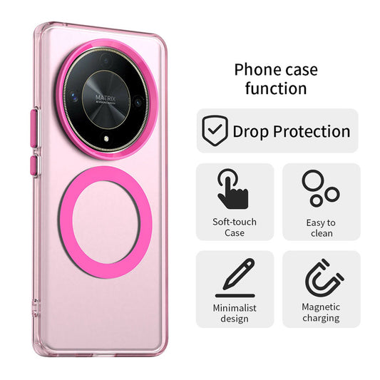 Capa MagSafe para Honor Magic6 Lite, Techsuit, CandyCase, Rosa