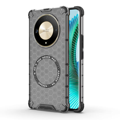 Capa MagSafe para Honor Magic6 Lite, Techsuit, HoneyComb Shield, Preta
