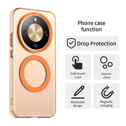 Capa MagSafe para Honor Magic8 Lite, Techsuit, CandyCase, Laranja