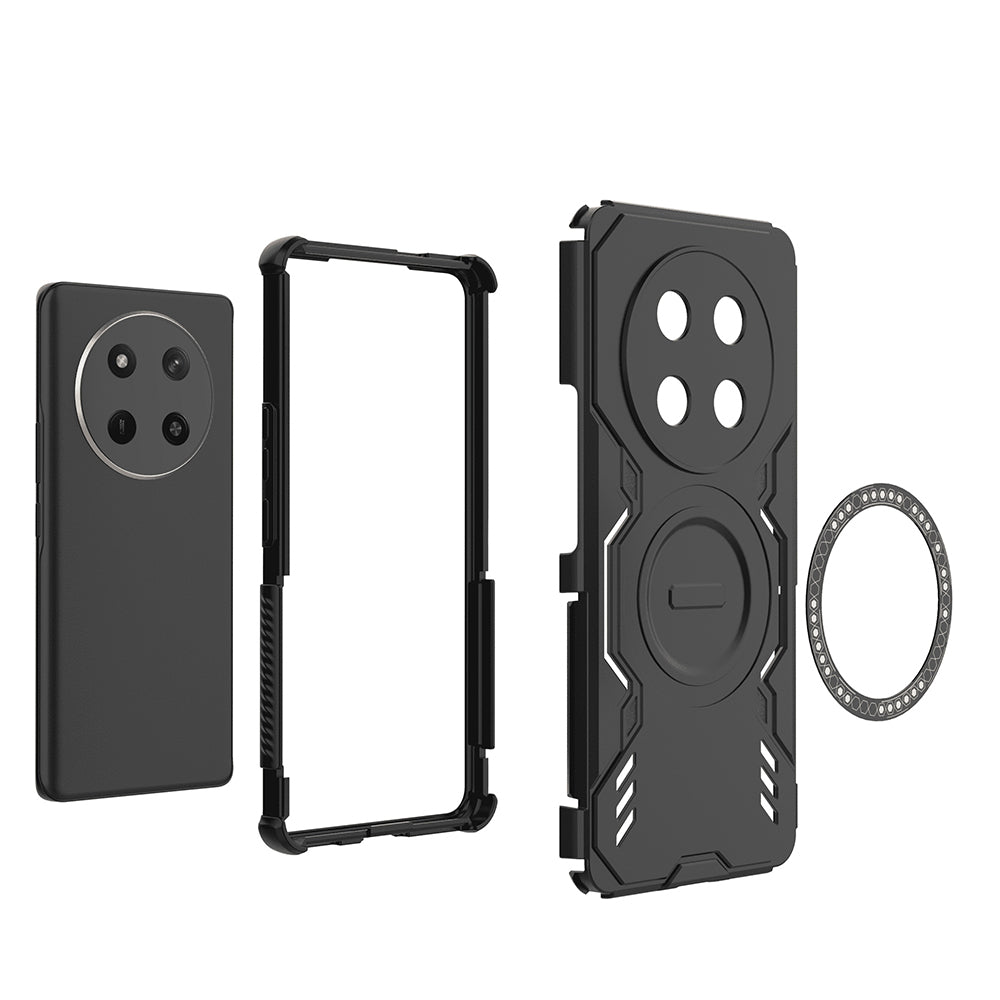 Capa MagSafe para Honor X9c / Magic7 Lite, Techsuit, ArmorMag, Preta